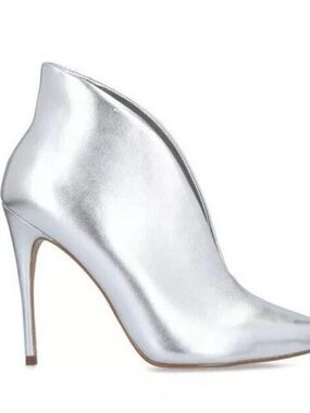 🩶🖤 Aldo Metallic Silver Pointed-Toe Ankle Boot- Size (11), NWT 🩶🖤